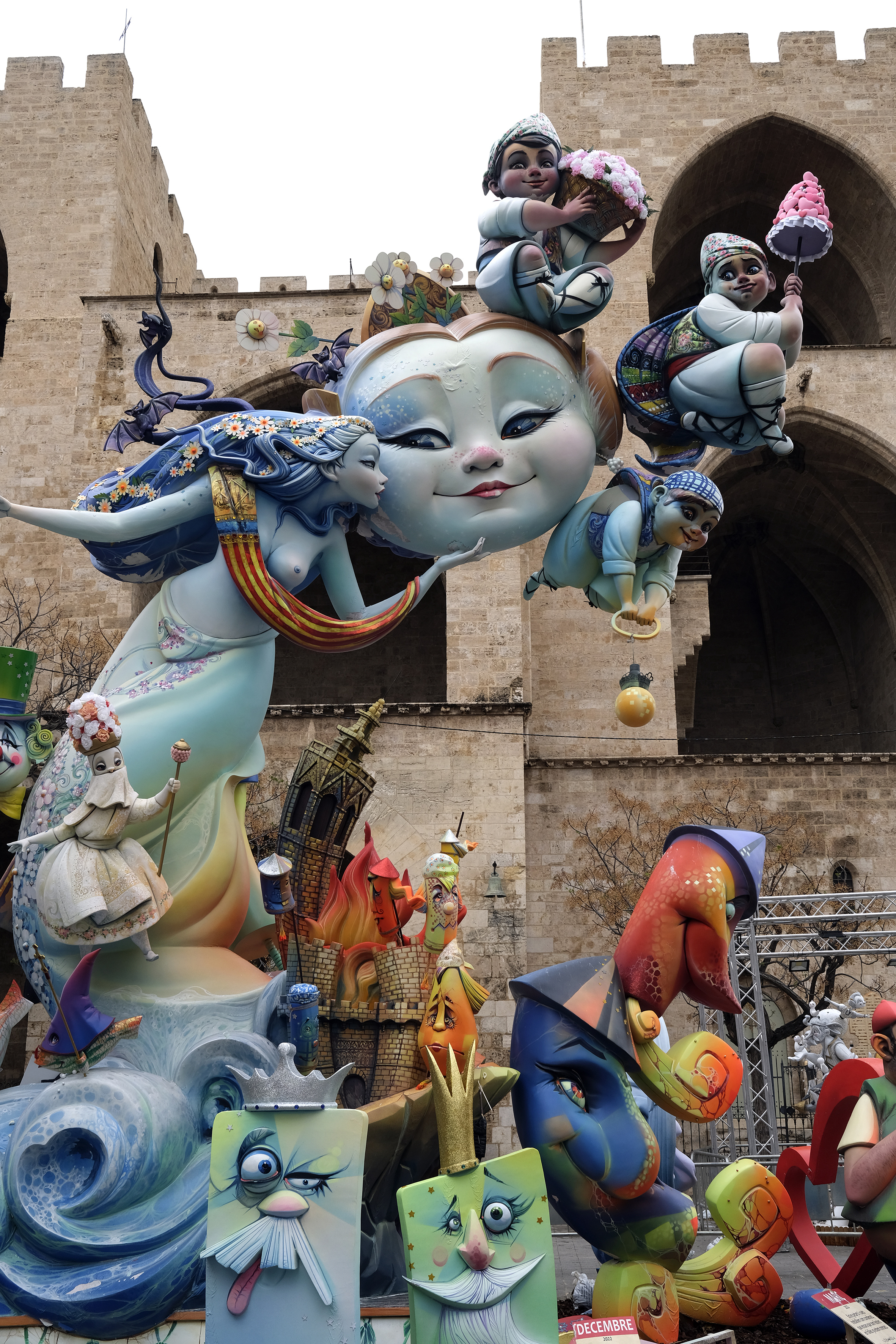 Fallas festival in Valencia related cultural heritage image