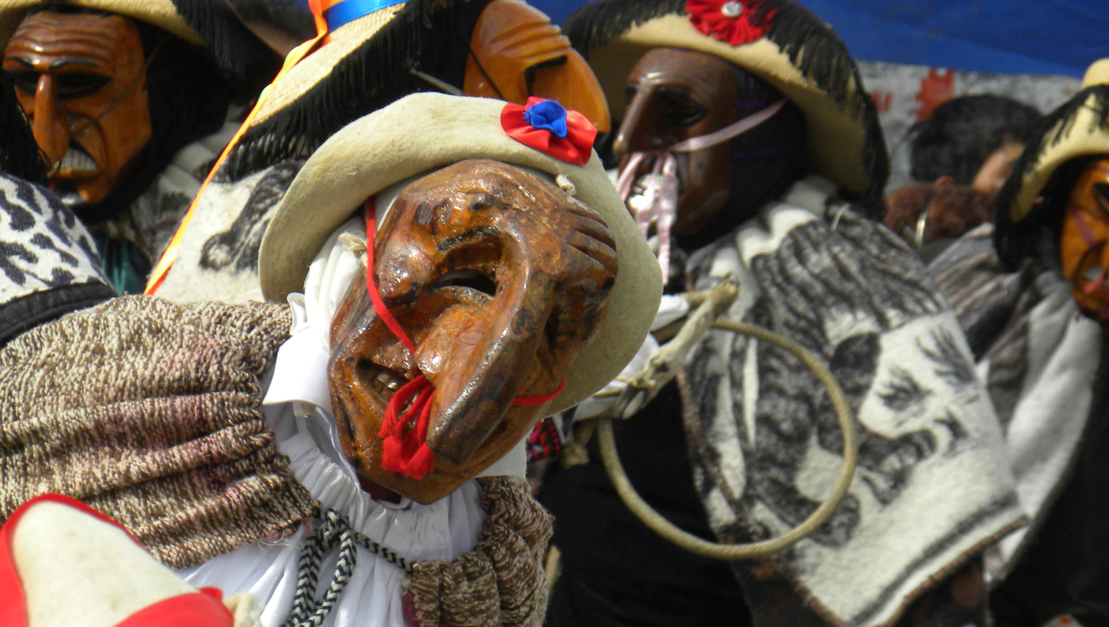 Huaconada ritual dancers in Peru